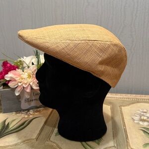 Country Gentleman Straw Newsboy Cabbie Cap Hat Unisex